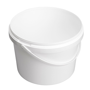 Image sur Seau 5L blanc avec anse en plastique