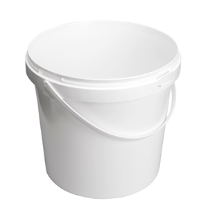 Image sur Seau 10L blanc avec anse en plastique